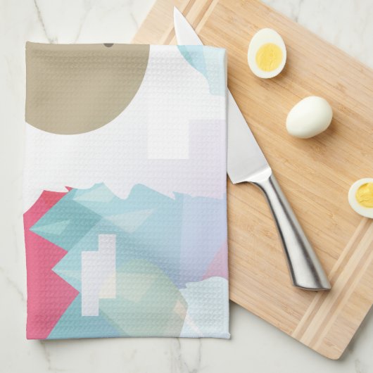 roze yeti theedoek (Quarter Fold)