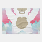 roze yeti theedoek (Horizontaal)