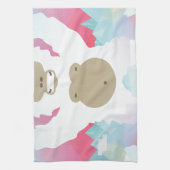 roze yeti theedoek (Verticaal)