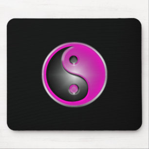 roze yin en yang muismat