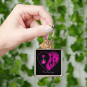 Roze Yin & Yang Coffee & Wine Sleutelhanger (Hand)