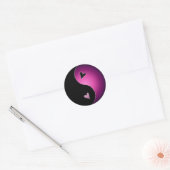 roze yin yang ronde sticker (Envelop)