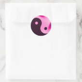 Roze Yin yang sticker (Tas)