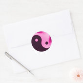 Roze Yin yang sticker (Envelop)