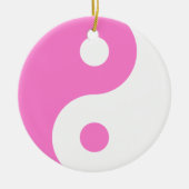 Roze Yin Yang Symbol Keramisch Ornament (Voorkant)