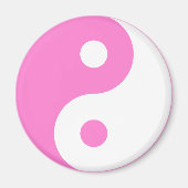 Roze Yin Yang Symbol Magneet (Voorkant)
