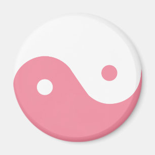Roze Yin-Yang-symbool Magneet