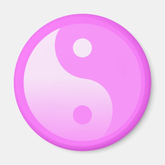 Roze Yin-Yang-symbool Magneet (Voorkant)