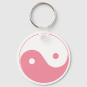 Roze Yin-Yang-symbool Sleutelhanger (Voorkant)