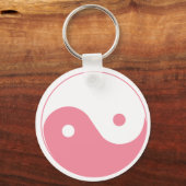 Roze Yin-Yang-symbool Sleutelhanger (Voorkant)