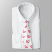 Roze Yin-Yang-symbool Stropdas (Gebonden)