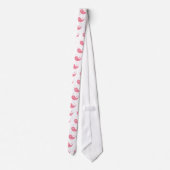 Roze Yin-Yang-symbool Stropdas (Achterkant)