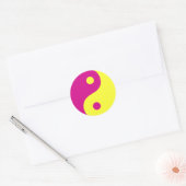 Roze Yin Yang Taoist-symbool Ronde Sticker (Envelop)