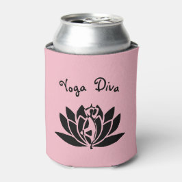 Roze Yoga Diva-ontwerp Blikjeskoeler