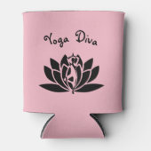 Roze Yoga Diva-ontwerp Blikjeskoeler (Voorkant)