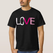 roze yoga gymnastische liefdesbrief t-shirts (Voorkant)