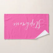 Roze Yoga Mat gepersonaliseerde monogram yoga hand Handdoek (Handdoek)