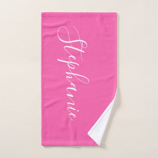 Roze Yoga Mat gepersonaliseerde monogram yoga hand Handdoek (Handdoek)