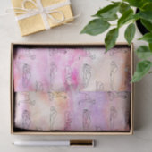 Roze Yoga (ontwerp 33 Roze reeks) Tissuepapier (Geschenk)