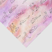 Roze Yoga (ontwerp 33 Roze reeks) Tissuepapier (Detail)