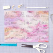 Roze Yoga (Ontwerp 33 Roze Serie) Tissuepapier (Craft)