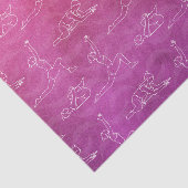 Roze Yoga Posities (Design 58 Roze Serie) Tissuepapier (Detail)