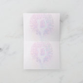 Roze Yoga Tree Vrouw in parelkleuren Kaart (Binnen)