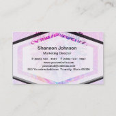 Roze Yoga Tree Vrouw in parelkleuren Visitekaartje (Achterkant)