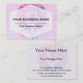 Roze Yoga Tree Vrouw in parelkleuren Visitekaartje (Voorkant / Achterkant)