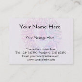 Roze Yoga Tree Vrouw in parelkleuren Visitekaartje (Achterkant)