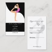 roze Yoga Visitekaartjes Afsprakenkaartje (Voorkant / Achterkant)