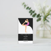 roze Yoga Visitekaartjes Afsprakenkaartje (Staand voorkant)