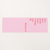 Roze yogamat met Inspirerend quote (Voorkant (horizontaal))