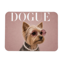 Roze Yorkshire Terrier Yorkie Hond Covergirl