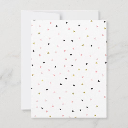 Roze Young Wild & Three Birthday Hartelijk dank Kaart (Achterkant)