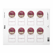 Roze Zaadpakketlabel - Aangepaste Tuinsticker Etiket (Full Sheet)