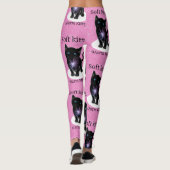 Roze zacht kat leggings (Achterkant)