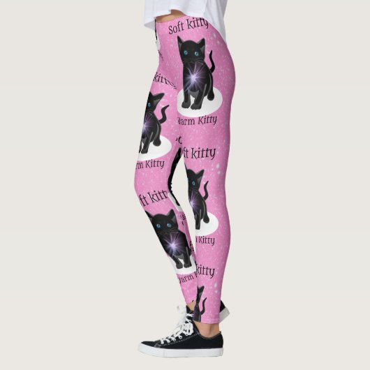 Roze zacht kat leggings (Links)