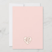 Roze zacht klassiek romantisch baby shower kaart (Achterkant)