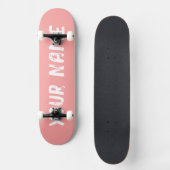 Roze Zacht Persoonlijk Skateboard (Voorkant)