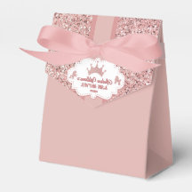 Roze zacht prinses glitter sparkle baby shower