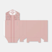 Roze zacht prinses glitter sparkle baby shower bedankdoosjes (Uitgevouwen)