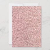 Roze zacht prinses glitter sparkle baby shower kaart (Achterkant)