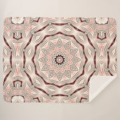 Roze, zacht roze, wit en bruin mandala. sherpa deken (Voorkant (horizontaal))