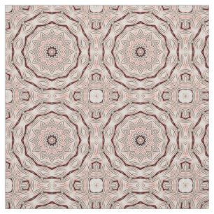 Roze, zacht roze, wit en bruin mandala. stof