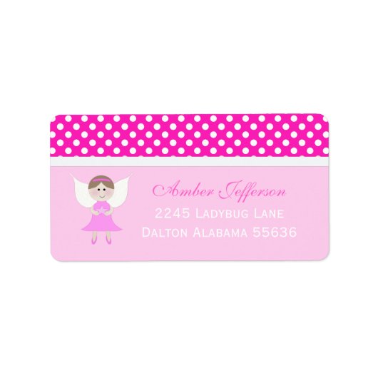 Roze, zachte Adresetiketten Etiket (Voorkant)