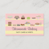 Roze zachte gebakjes koekjes Snoep kopen Winkel Visitekaartje (Voorkant)