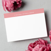 ROZE ZACHTE GEPERSONALISEERDE FAMILIENAAM MONOGRAM