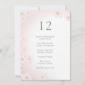 Roze Zachte Kersenbloesem Tafelstoel Kaart (Achterkant)