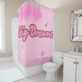 Roze zachte leven grote dromen douchegordijn